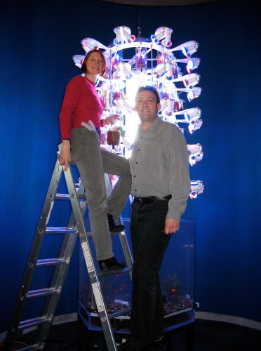Amy and Ken installing  the museum version in Te Papa Tongarewa, Wellington, New Zealand